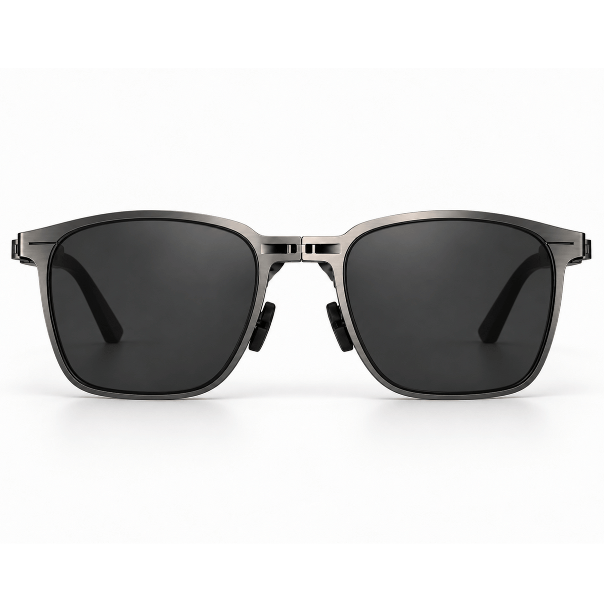 Vista frontal de las gafas de sol BRINTOS GRAPHITE SUN con montura Gunmetal